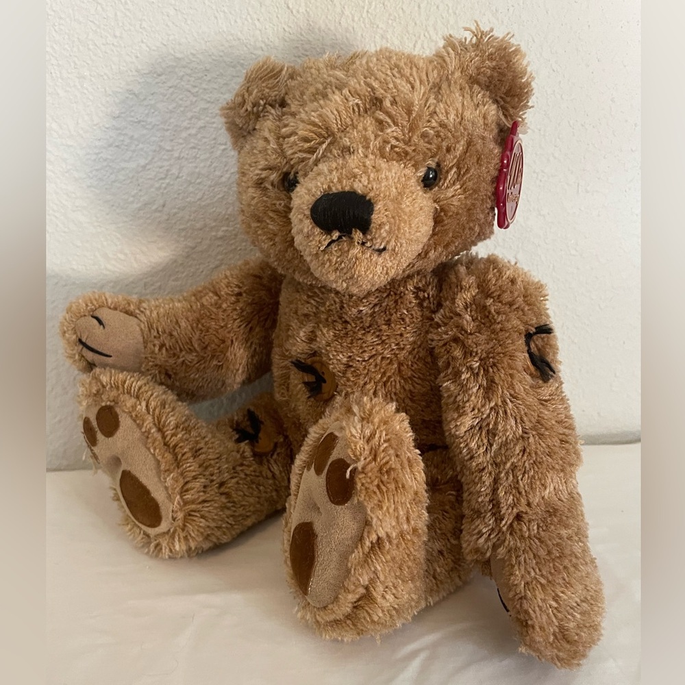 DanDee 100 Yr Anniversary Button Rag-Tag Teddy Bear